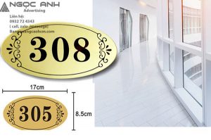 Biển số phòng mica